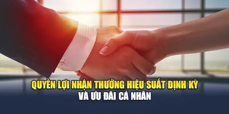 Quyền lợi nhận thưởng hiệu suất định kỳ và ưu đãi cá nhân