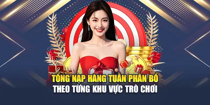 Tổng Nạp Hàng Tuần – Ưu Đãi Cực Lớn Dành Cho Mọi Thành Viên 3 Tổng nạp hàng tuần phân bổ theo từng khu vực trò chơi